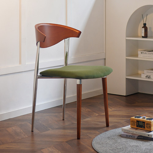 HACOSN复古实木椅子家用靠背椅