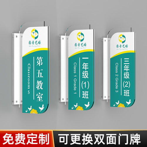 学校教室班级门牌培训班科室牌