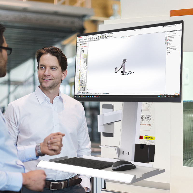 大承重壁挂显示器支架医疗设备工业自动化一体机键盘机械臂托架T8