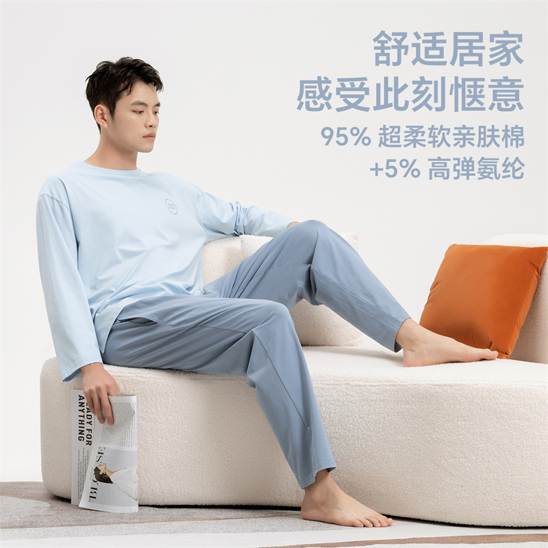 斯凯奇男士睡衣2025秋冬睡衣套装