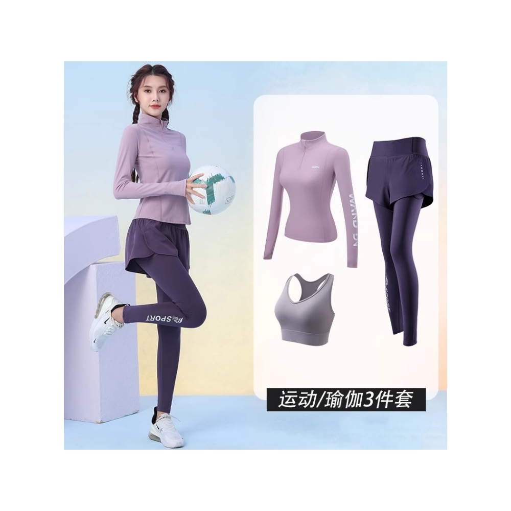 Next Lori健身衣服女套装运动羽毛球服专业训练跑步速干衣瑜伽服