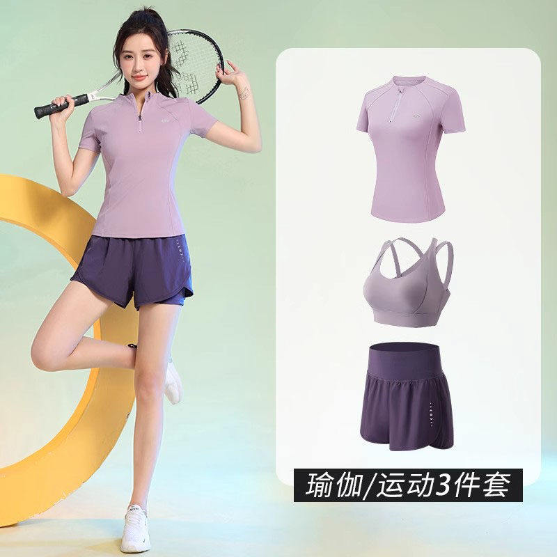 德国运动套装女新款短袖网球服速干衣专业羽毛球服女健身服