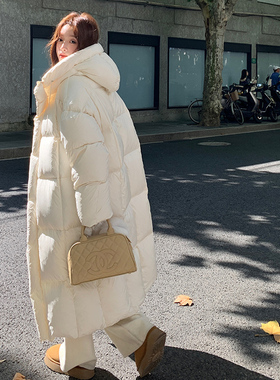 Next Alice充绒量90白鹅绒羽绒服女2025冬季新款极寒长款保暖外套