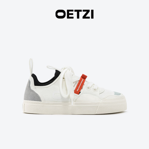 OETZI冰人奥兹帆布小白鞋女款