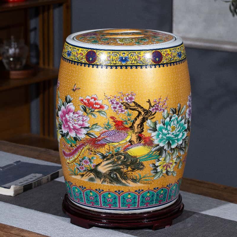景德镇米缸陶瓷带盖子家用米桶防潮虫10/20/30/50斤杂粮面 面缸腌