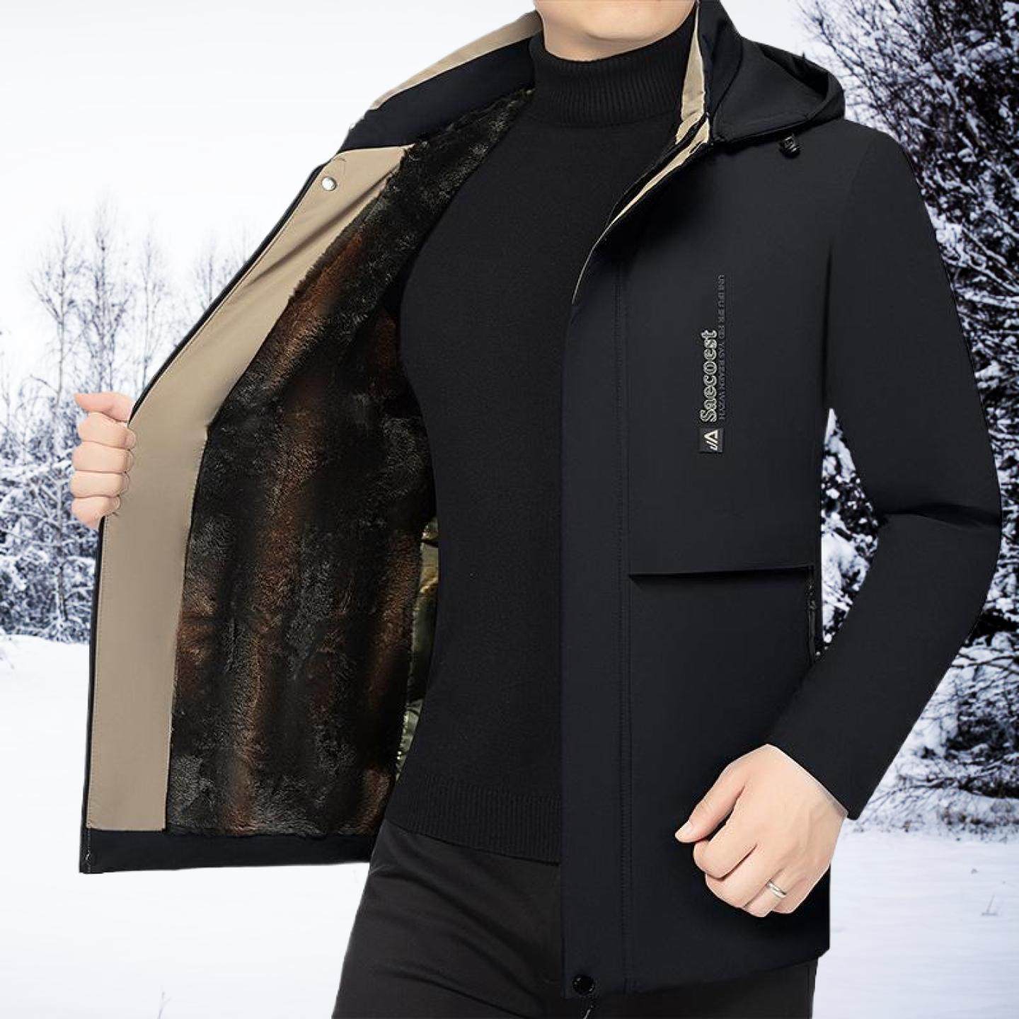 爸爸保暖2025羽绒新款加厚外套冬装棉袄棉衣冬季中年高档男士