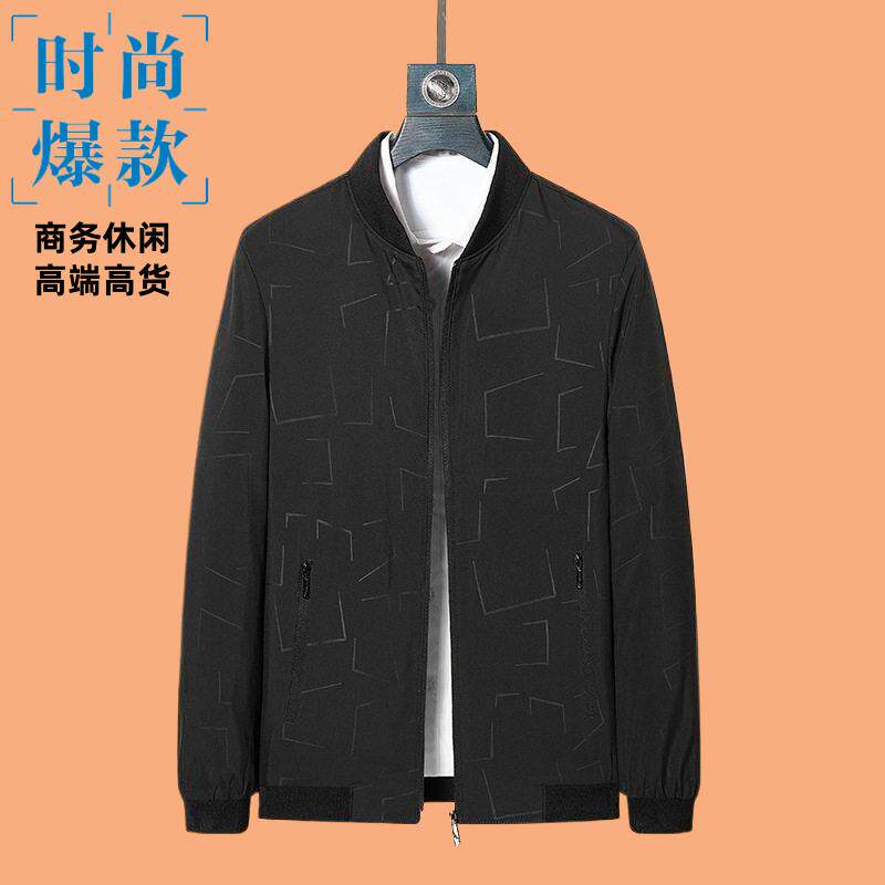 中老年新款秋季外套爸爸夹克男士