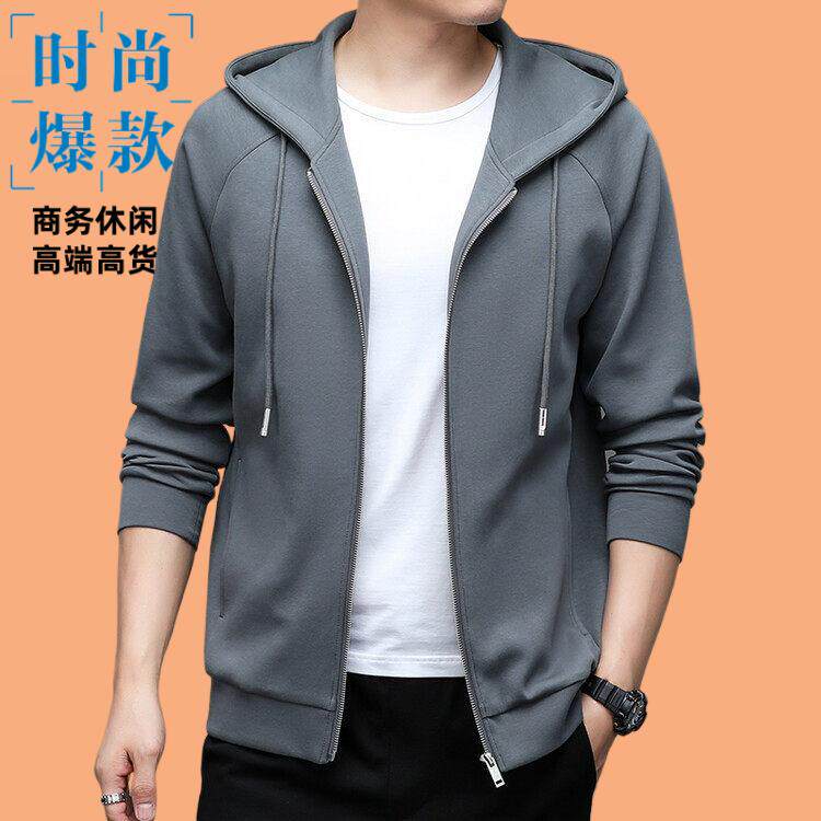 中年男士休闲拉链运动秋季抗开衫