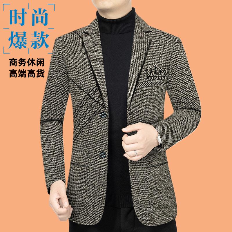 雪尼尔秋季新款中年休闲便服单西