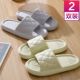女夏季 家居一对防滑浴室洗澡家用拖鞋 男士 情侣凉拖鞋 两双装