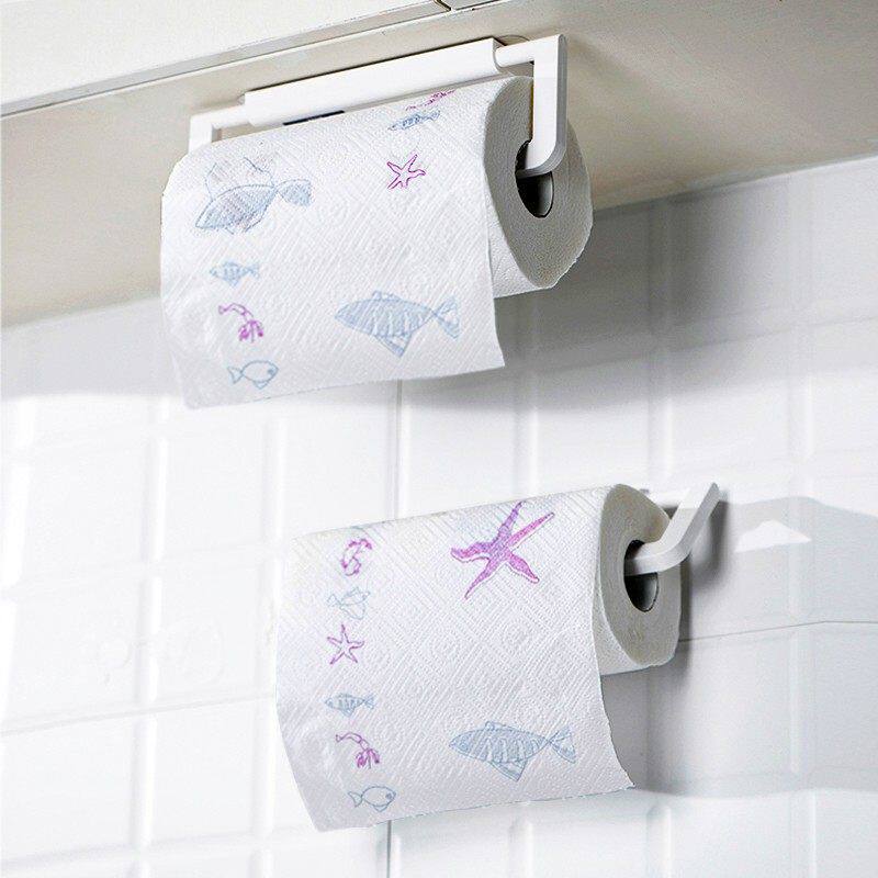 日本ASVE家用厨房懒人抹布架壁挂式免打孔卷纸置物架保鲜膜收纳架