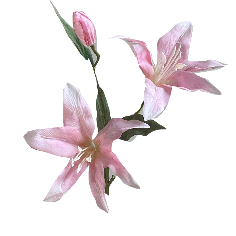 奶油风高档百合花束ins风娟花