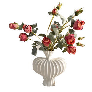 高级感法式仿真花假花干枯玫瑰花束轻奢花卉套装焦边复古餐桌摆花