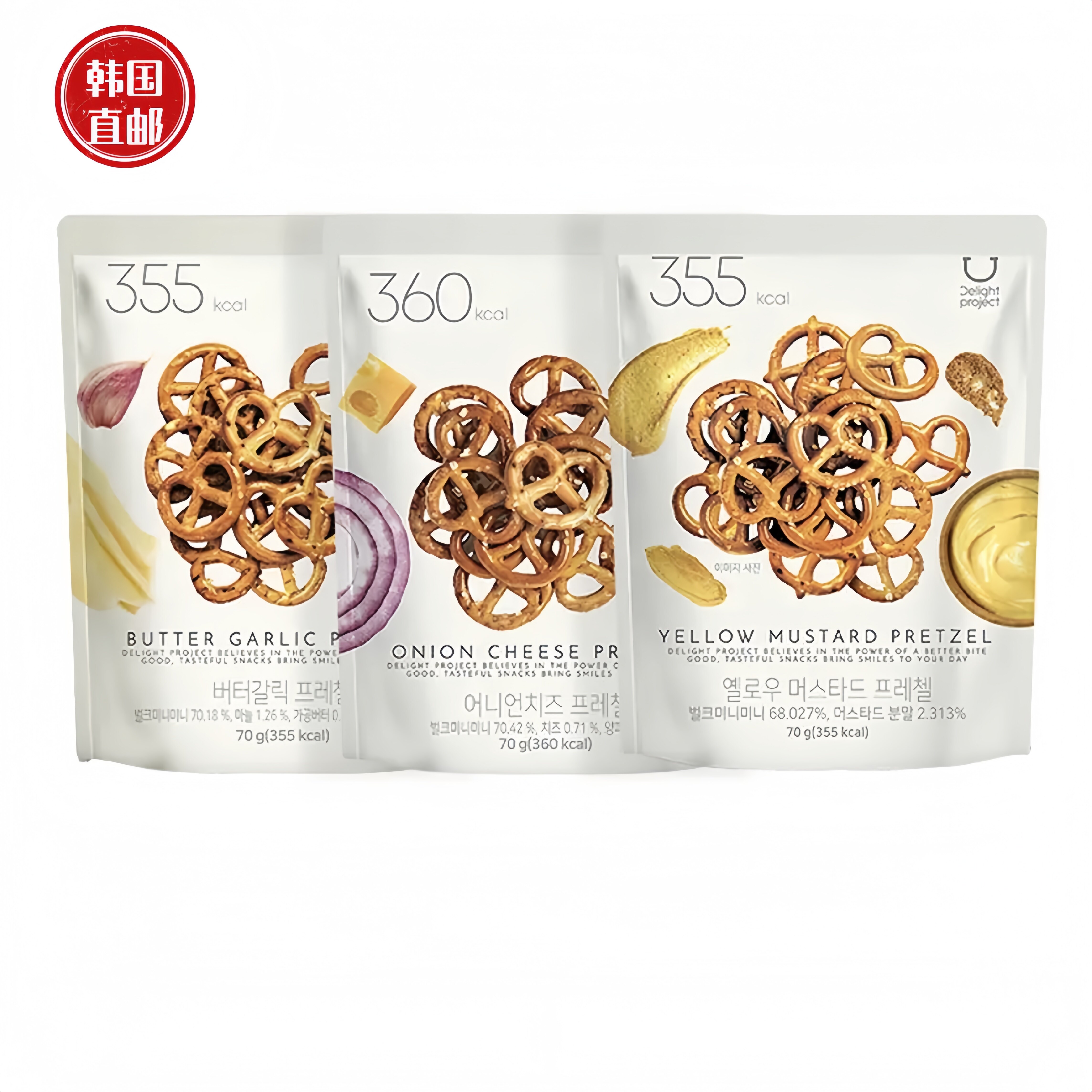韩国oliveyoung贝果片碱水结贝果干低卡零食蒜香洋葱抹茶草莓干