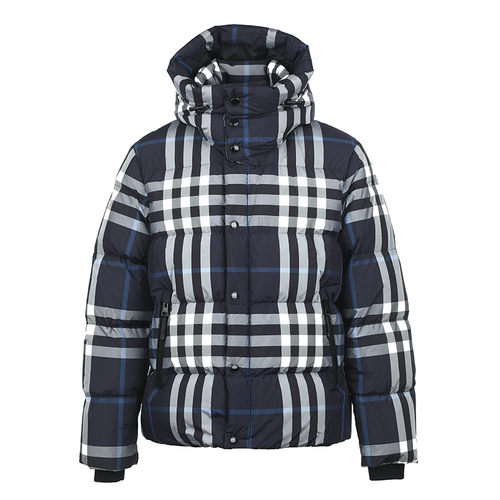【自营】BURBERRY/博柏利24春夏新品男士厚款格纹休闲短款羽绒服