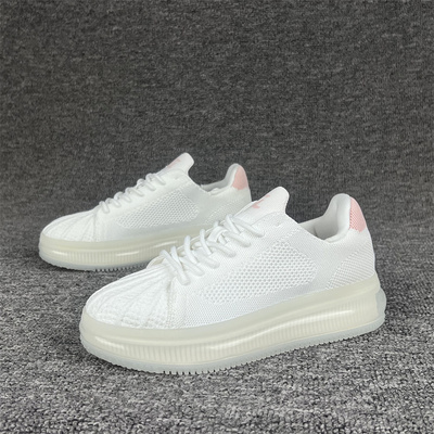 清仓！出美国休闲运动鞋真爆米花厚底增高透气针织百搭女鞋