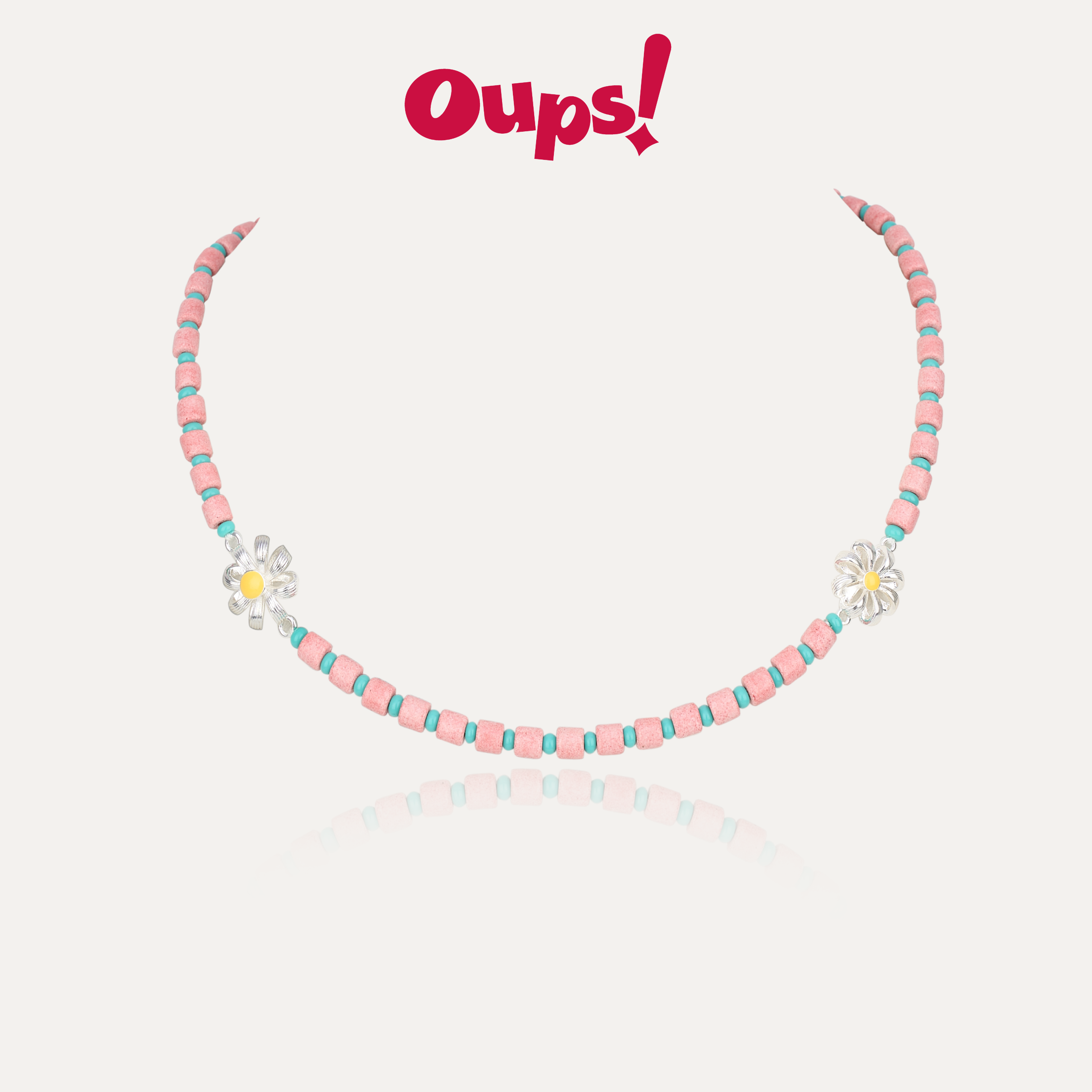 oups小雏菊串珠项链新品