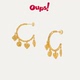 新年礼物Oups徐若晗同款 莫阿娜之舞耳环复古气质金色s925耳饰原创