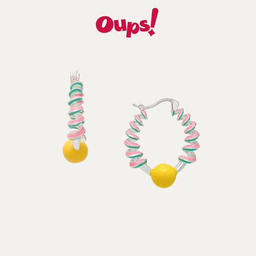 oups原创设计独特彩圈耳环新品