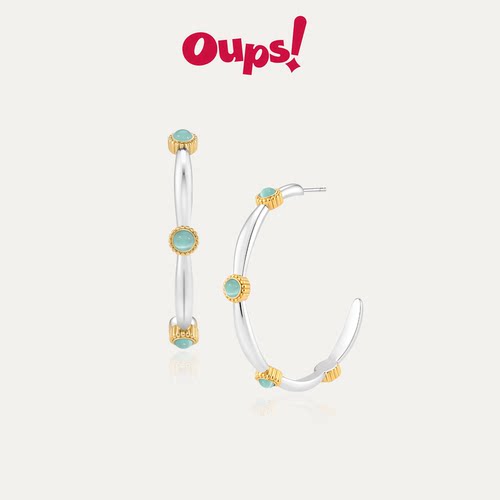 【新品】Oups!月影碧波耳环925银