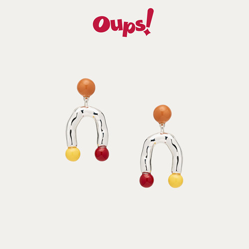Oups！新品撞色游戏耳环原创设计