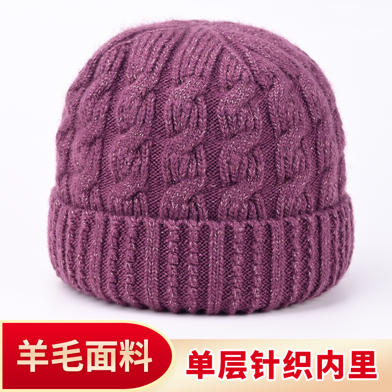 秋冬女帽单层不加绒妈妈