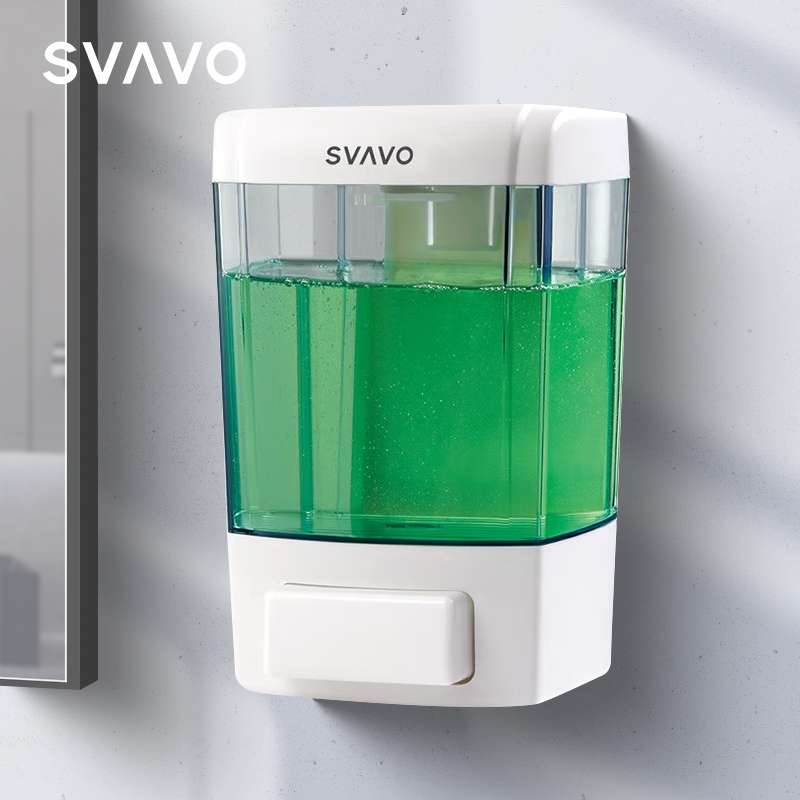 瑞沃大容量皂液器壁挂式免打孔