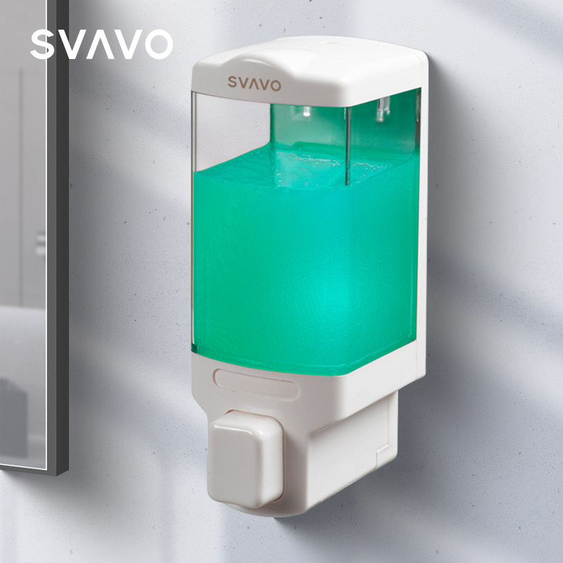 瑞沃新款皂液器壁挂式免打孔酒店洗手液盒卫生间洗发水厨房洗洁精,家装主材,皂液器,淘宝优惠券,粉丝福利购,淘宝优惠卷