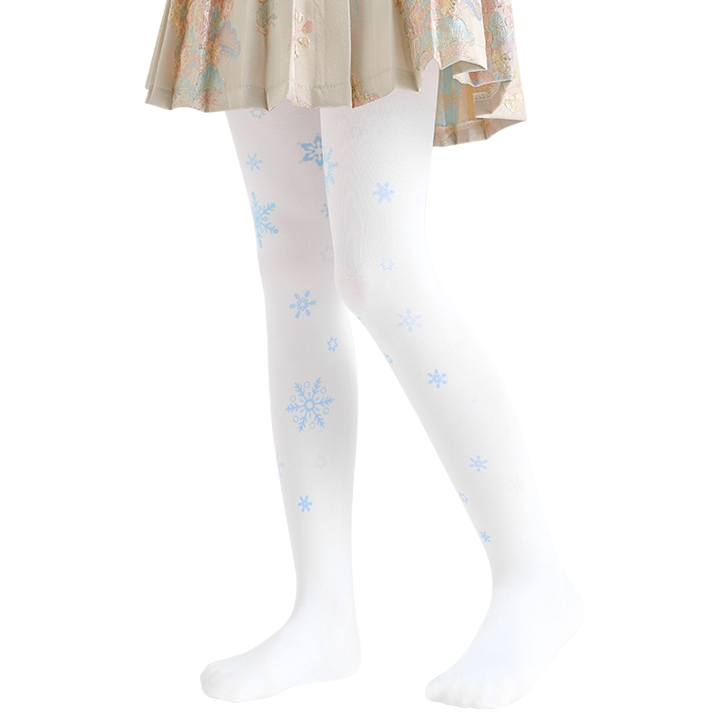 智友伴女童连裤袜儿童打底袜可爱舞蹈袜春秋夏薄款汉服袜白色丝袜