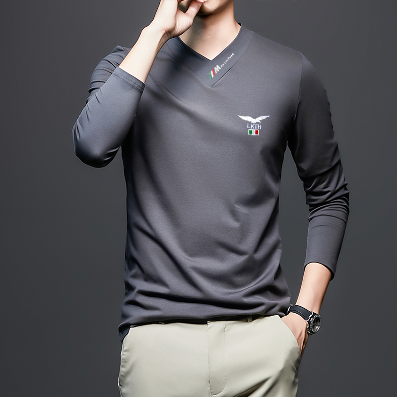 2024新款秋冬季中老年爸爸装T恤