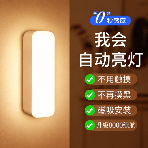 热销中】夜晚过道人体感应小夜灯