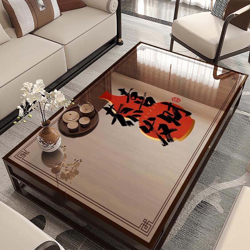 新中式防尘软玻璃茶几餐桌垫免洗