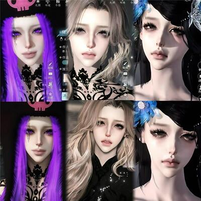 发4 情海 蝎娘娘 Villain反派 逆水寒手游捏脸女通用 新世界