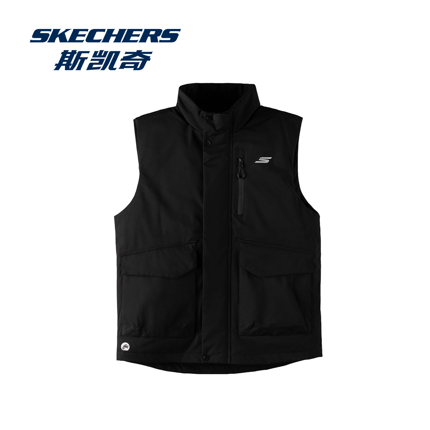 skechers斯凯奇羽绒服外套男轻薄短款马甲2026新款春季防寒衣服男