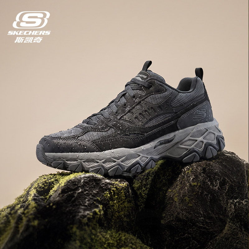 skechers斯凯奇男鞋厚底老爹鞋2026秋季休闲运动鞋男款户外跑步鞋
