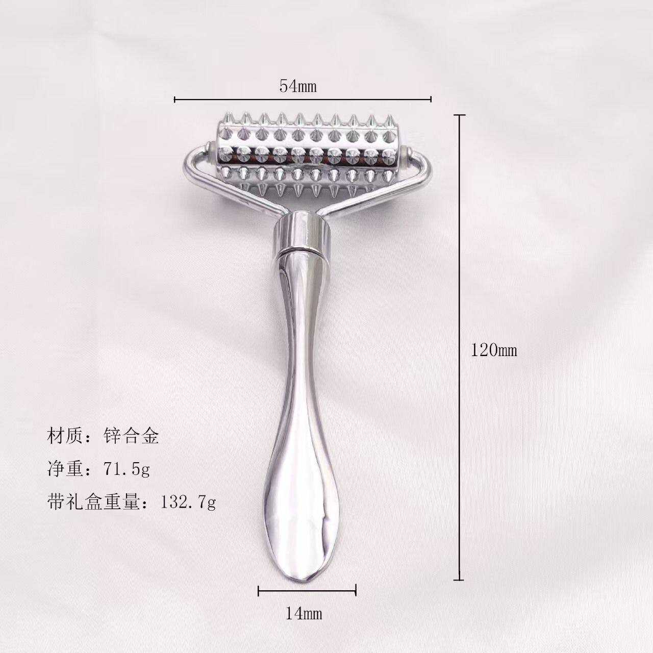 微针金属眼霜棒面部滚轮按摩棒美容棒眼霜勺去黑眼圈按摩器