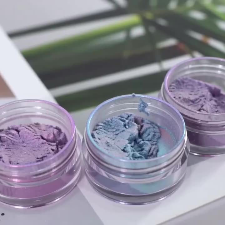 变色龙眼影粉超闪极光偏光粉高光美甲两用高显色不飞粉彩妆