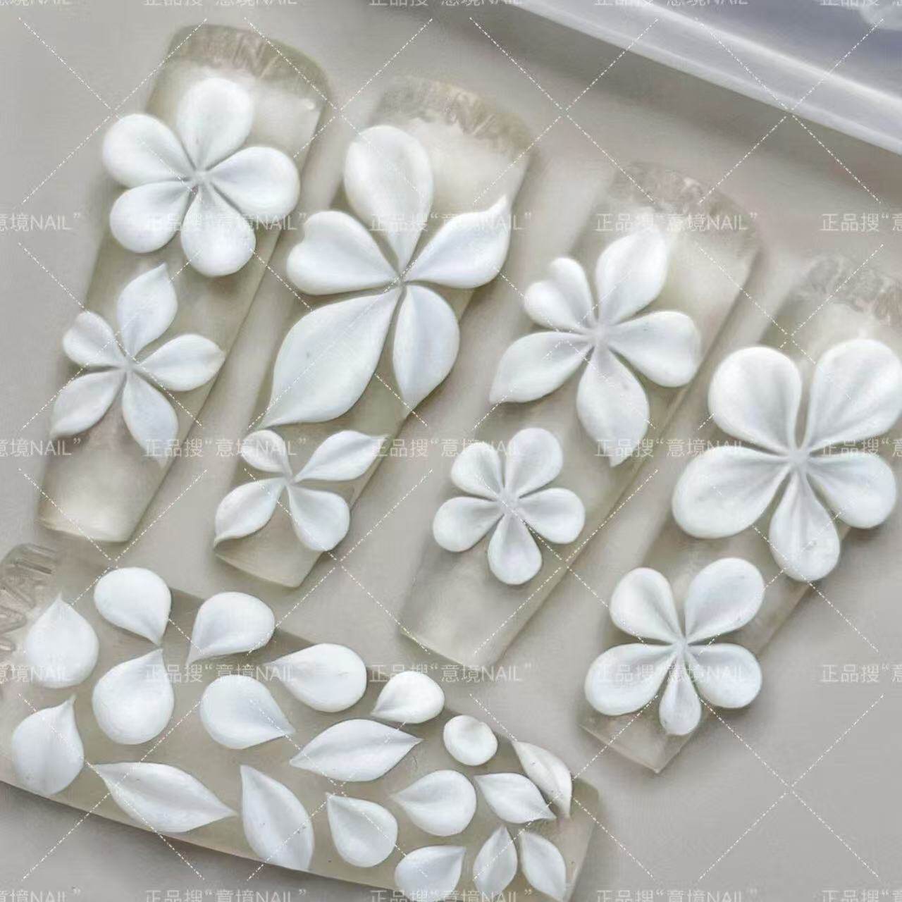 艺心一意《五瓣花》手雕花瓣模具雕花美甲立体冰花美甲模具