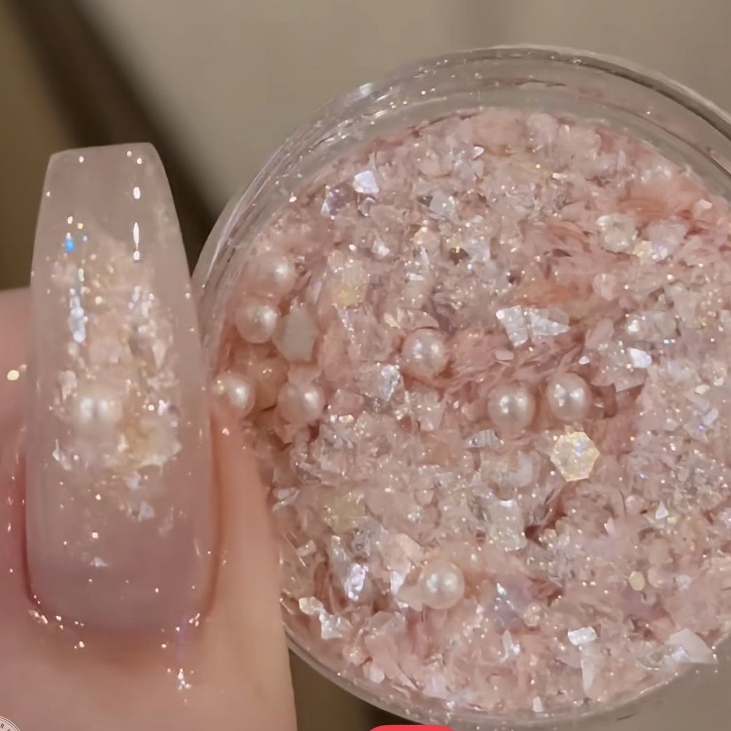 洋洋亮片美甲 自调珍珠混装手工饰品diy滴胶手工饰品夏美甲饰品