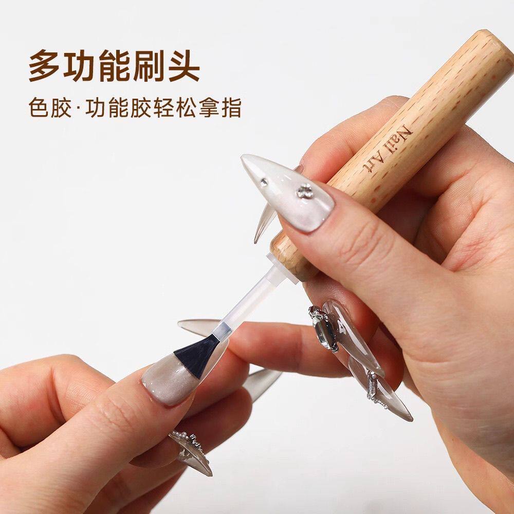 美甲替换刷头甲油胶美甲一次性刷头指甲油专用工具一次性美甲刷