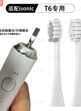 适配英国isonic电动牙刷头T6成人情侣通用替换软毛柔软护龈牙刷头