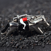 配饰赛马骑士精神轻奢礼盒装 Natyhunt奔腾年代立体领带夹男士 正装