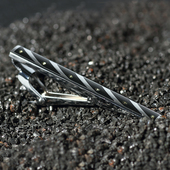 配饰银色黑漆条纹领带夹高合金领带夹礼盒装 Natyhunt男士 商务正装