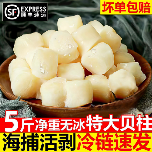 贝柱新鲜冷冻现剥速冻扇贝柱贝丁