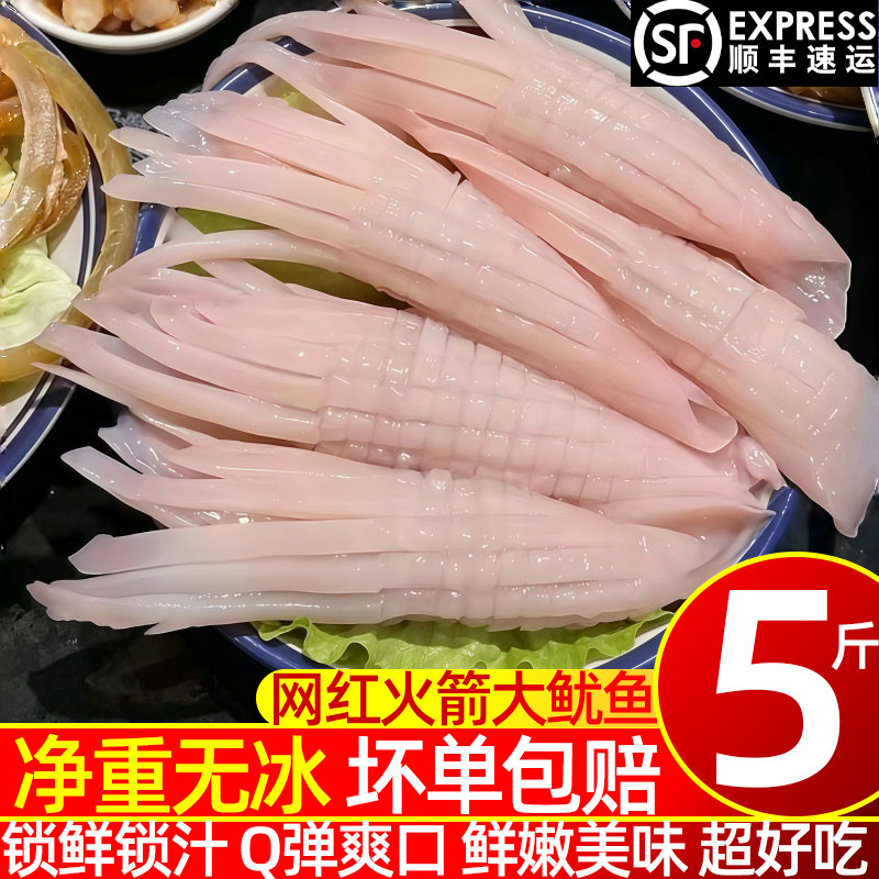 火箭鱿鱼鱿鱼须鱿鱼鲜活冷冻新鲜火锅串串烧烤铁板烧食材便宜批发