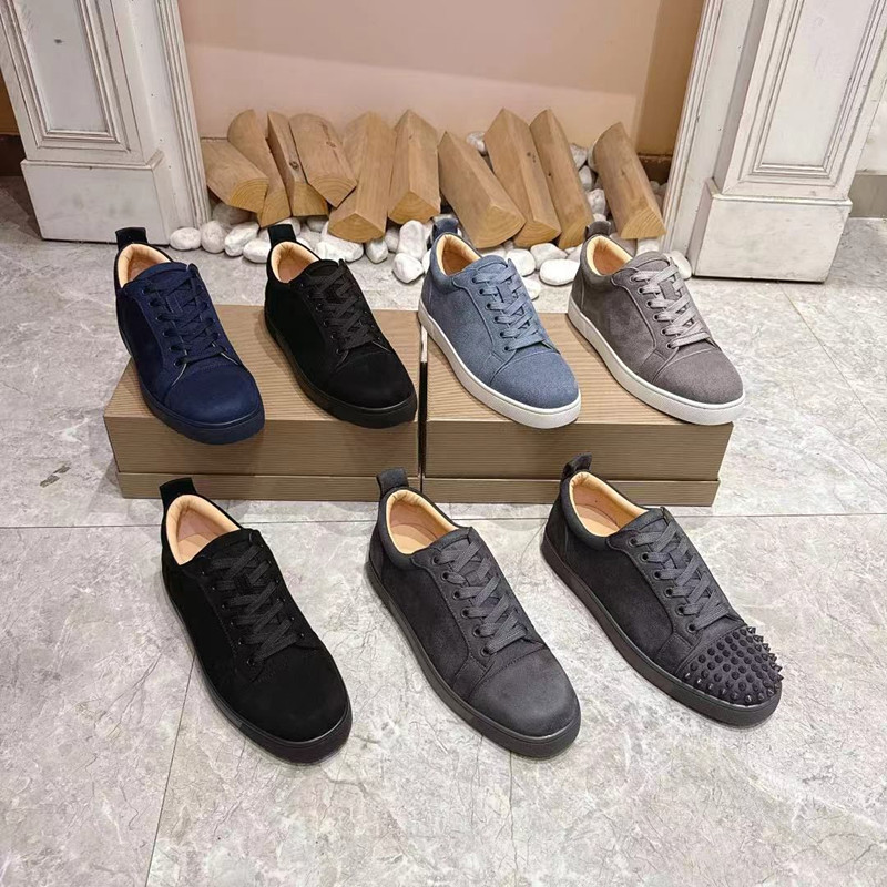 欧洲站红底男鞋铆钉休闲板鞋