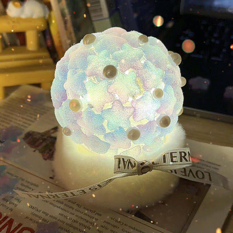 星星软糖小夜灯材料包 DIY手作七夕生日礼物 粉星星套件
