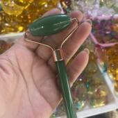 眼部按摩保健 提拉肌肤 绿东陵玉石滚轮按摩仪 面部按摩美容