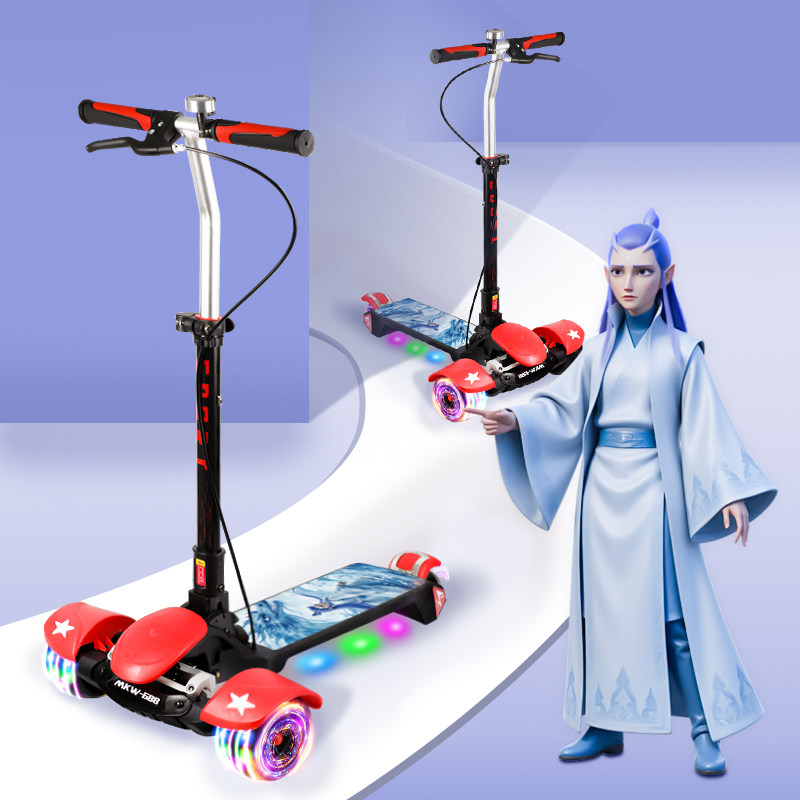六一儿童节礼物2025新款哪吒滑板车6到12岁以上8踏板车玩具1宝宝3