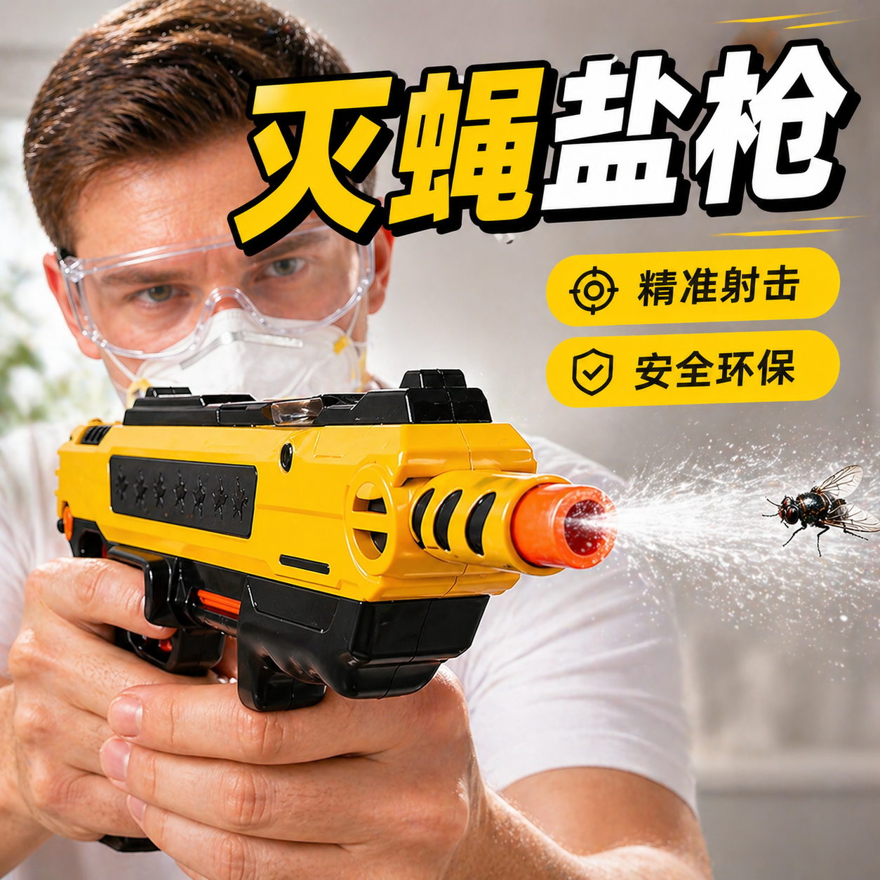 盐枪灭蝇盐枪打苍蝇神器喷盐射盐儿童高质量玩具枪射打蝇子用的枪